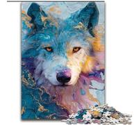 Jigsaw Puzzles for Adults 1000 Animal Wolf Art, Stress Reliever Difficult Challenge Secret Santa Gifts for Age 14 Years Up (Size 26x38cm)