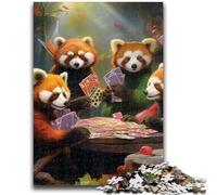 Jigsaw Puzzles for Adults 1000 Animals Playing Poker Puzzles for Teenagers,Challenging Game for The Whole for Women, Gifts for Men (50x75cm)