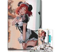 Jigsaw Puzzles for Adults 1000 Anime Cat Maid Puzzles,Educational Games Home Decoration Suitable for Desktop Decoration 38x26cm