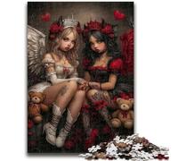 Jigsaw Puzzles for Adults 1000 Anime Evil Girl Teenager Jigsaw,Challenging Game Toys Wall Decoration Unique Birthday And Xmas Gifts (38x26cm)