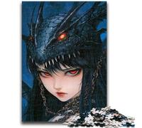 Jigsaw Puzzles for Adults 1000 Anime Flying Dragon Girl Puzzles for Adults,Learning Educational Toys Family Games Unique Birthday And Gifts (38x26cm)