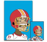 Jigsaw Puzzles for Adults 1000 Ape Football Wooden Jigsaw Brain Teaser Game for Teenagers Perfect 1000 PCS(75x50cm)