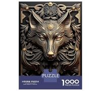 Jigsaw Puzzles for Adults 1000 Apex Golden Wolf Art Deco Puzzles for Adults DIY Toys Pattern Assembly Gifts for Friends And Family 38x26cm/1000pcs