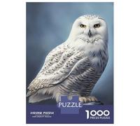 Jigsaw Puzzles for Adults 1000 Arctic Snowy Owl Jigsaw for Adults Relaxing Games Presents for Women Challenging To Complete 38x26cm/1000pcs