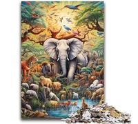 Jigsaw Puzzles for Adults 1000 Art Elephant Teenager Puzzles,Challenging Game for Is Ideal As A Gift for The Whole Family (50x75cm)