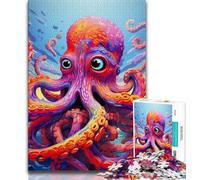Jigsaw Puzzles for Adults 1000 Art Octopus 1000 Pieces for Adults,Fun Games Every Piece Is Unique - Challenging Family Fun Game (size 38x26cm)
