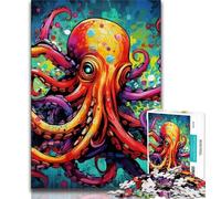 Jigsaw Puzzles for Adults 1000 Art Octopus Adult Jigsaw,learning Educational Is Ideal As A Gift for The Whole Family 75x50cm
