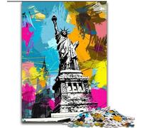 Jigsaw Puzzles for Adults 1000 Art Statue of Liberty Jigsaw Puzzles for Adults size 50x75cm DIY Home Decor Gift, Adult Brain Teaser