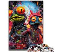 Jigsaw Puzzles for Adults 1000 Art Strange Frogs Adult Puzzles,Toys Educational Games Stress Relieving Unique Birthday And Gifts (38x26cm)