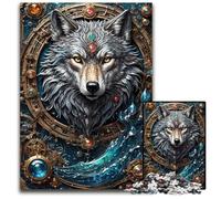 Jigsaw Puzzles for Adults 1000 Astral Enchanter Wolf Wooden Jigsaw Puzzles for Adults Home Activity for Holidays Birthdays And Family Game Nights 1000 PCS(75x50cm)