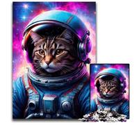 Jigsaw Puzzles for Adults 1000 Astronaut Cat Puzzles for Adults Educational Activity for Cognitive Skills Cognitive Skill Improvement 1000 PCS(75x50cm)