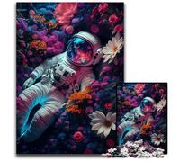Jigsaw Puzzles for Adults 1000 Astronaut Flower Planet Difficult Puzzles for Adults Perfect DIY Art Decor Or Birthday Gift 1000 PCS(75x50cm)