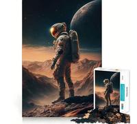 Jigsaw Puzzles for Adults 1000 Astronaut in Space Perfect Cut Fun Mind Exercise Toy Peaceful Play Fun Birthday Fun Gift (50x75cm)