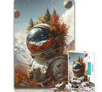 Jigsaw Puzzles for Adults 1000 Astronaut Mountains Adult Jigsaw,Fun Games Every Piece Is Unique - Challenging Family Fun Game 50x75cm