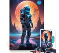 Jigsaw Puzzles for Adults 1000 Astronaut on Alien Planet Perfect Cut Fun Mind Exercise Toy Peaceful Play Fun Birthday Fun Gift (38x26cm)