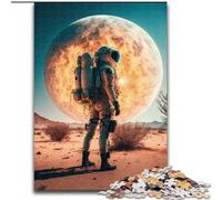 Jigsaw Puzzles for Adults 1000 Astronaut on New Planet, Suitable for People Aged 14 And Above Educational Games Secret Santa Gifts (Size50x75cm)