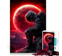 Jigsaw Puzzles for Adults 1000 Astronaut on Red Planet Perfect Cut Fun Mind Exercise Toy Peaceful Play Fun Birthday Fun Gift (50x75cm)