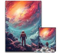 Jigsaw Puzzles for Adults 1000 Astronaut Planet Wooden Jigsaw Puzzles for Adults Home Activity for Holidays Birthdays And Family Game Nights 1000 PCS(75x50cm)