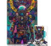 Jigsaw Puzzles for Adults 1000 Astronaut Robot Adult Jigsaw,Fun Games Every Piece Is Unique - Challenging Family Fun Game 26x38cm