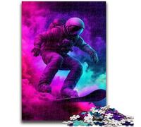 Jigsaw Puzzles for Adults 1000 Astronaut Space Surfing Puzzles,Challenging Game Gifts for Is Ideal As A Gift for The Whole Family (26x38cm)