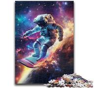 Jigsaw Puzzles for Adults 1000 Astronaut Space Surfing Puzzles for Teenagers,Challenging Game for Is Ideal As A Gift for The Whole Family (38x26cm)