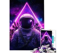 Jigsaw Puzzles for Adults 1000 Astronaut Synthwave Fun Activities at Home A Work of Art Relaxing Games Suitable for People Aged 14 And Above (38x52cm)