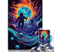 Jigsaw Puzzles for Adults 1000 Astronauts in Space Teenager Jigsaw,Challenging Game Toys Wall Decoration Unique Birthday And Xmas Gifts 38x26cm