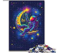 Jigsaw Puzzles for Adults 1000 Astronauts on The Moon, Suitable for Ages 14 And Up Home Educational Games DIY Toys Artwork Gift (Size 50x75cm)