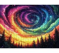 Jigsaw Puzzles for Adults 1000 Aurora Dream Puzzle High Definition Wooden Puzzle with Gifts Box Relaxing Home Activity & Wall Decor Large Educational Puzzles Challenging Games for Adults s7h-52