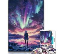 Jigsaw Puzzles for Adults 1000 Aurora Girl 1000 Pieces for Adults,Fun Games Every Piece Is Unique - Challenging Family Fun Game (size 75x50cm)