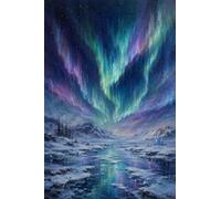 Jigsaw puzzles for adults 1000 Aurora Ice Fields Wooden Puzzle