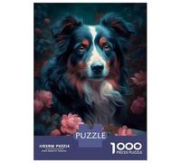 Jigsaw Puzzles for Adults 1000 Australian Shepherd Dog Jigsaw Puzzle Brain Teaser Game But Fun And Humorous Great Gift for Gaming 52x38cm/1000pcs