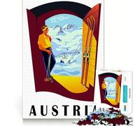 Jigsaw Puzzles for Adults 1000 Austria Ski at Doorstep Perfect Cut Fun Mind Exercise Toy Peaceful Play Fun Birthday Fun Gift (38x52cm)