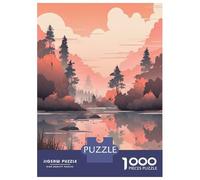 Jigsaw Puzzles for Adults 1000 Autumn by The Lake Jigsaw for Adults Relaxing Games Presents for Women Challenging To Complete 70x50cm/1000pcs