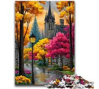 Jigsaw Puzzles for Adults 1000 Autumn City Scenery Adult Jigsaw,Fun Games Every Piece Is Unique - Challenging Family Fun Game (38x26cm)