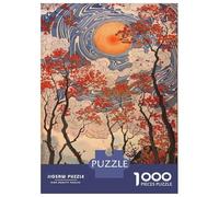 Jigsaw Puzzles for Adults 1000 Autumn Trees Sunset Tapestry Jigsaw for Adults Relaxing Games Pattern Assembly Gifts for Friends And Family 70x50cm/1000pcs