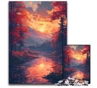 Jigsaw Puzzles for Adults 1000 Autumn Whisper RiverDifficult Puzzles for Adults Perfect DIY Art Decor Or Birthday Gift 1000 PCS(38x26cm)