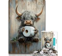 Jigsaw Puzzles for Adults 1000 Baby Yak Playing with Toilet Paper,Help The Brain Exercise Addictive Toys to Cultivate Patience Artists Collection,Fine Art (75x50cm)