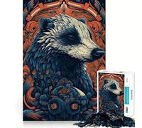Jigsaw Puzzles for Adults 1000 Badger Mystical Perfect Cut Fun Mind Exercise Toy Peaceful Play Fun Birthday Fun Gift (50x75cm)