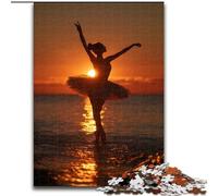 Jigsaw Puzzles for Adults 1000 Ballet Dancer on The Sea, Family Game Stress Reliever Difficult Challenge Enhance Love between Couples (Size 26x38cm)