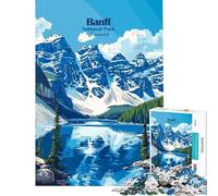 Jigsaw Puzzles for Adults 1000 Banff National Park Poster Puzzles for Adults Hands-on Game But Fun And Humorous Great Gifts for Gaming (Size 75x50cm)