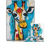 Jigsaw Puzzles for Adults 1000 Basquiat Giraffe Puzzles for Teenagers,is Ideal As Gifts for The Whole Family for Age 14+ (size 75x50cm)