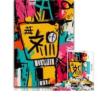 Jigsaw Puzzles for Adults 1000 Basquiat Style 1000 Pieces for Teenagers,Stress Reliever Difficult Challenge Unique Home Decor And Gifts (size 75x50cm)