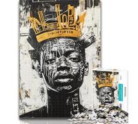 Jigsaw Puzzles for Adults 1000 Basquiat-style Crown Adult Jigsaw,for Educational Game Challenge Toy Birthday Present, Gifts, Wall Art 50x75cm