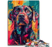 Jigsaw Puzzles for Adults 1000 Basquiat-style Labrador Adult Jigsaw,Fun Games Every Piece Is Unique - Challenging Family Fun Game (50x75cm)