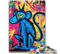 Jigsaw Puzzles for Adults 1000 Basquiat-style Monkey Suitable for Ages 14 And Up Family Games Deal As Gifts for The Whole Family 50x75cm