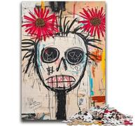 Jigsaw Puzzles for Adults 1000 Basquiat-style Poppy Skull Adult Jigsaw,for Educational Game Challenge Toy Birthday Present, Gifts, Wall Art (38x26cm)