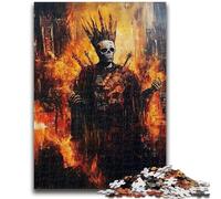 Jigsaw Puzzles for Adults 1000 Basquiat-style Skeleton King for Age 14+ Brain Teaser Game Best Gift for Adults And Teenagers 26x38cm