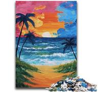 Jigsaw Puzzles for Adults 1000 Beach Family Game Stress Reliever Difficult Challenge Secret Santa Gifts 26x38cm