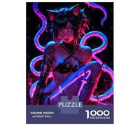 Jigsaw Puzzles for Adults 1000 Beautiful Anime Cat Girl Adult Jigsaw Puzzle Toy Wall Decor Difficult Challenge Educational Challenge 38x26cm/1000pcs